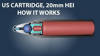 US Cartridge 20mm HEI How it works [upl. by Lysander942]