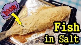 簡易 鹽焗烏頭食譜 Baked Fish in Salt recipe  Amy Kitchen [upl. by Furlong866]