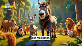 The Donkey in the Lions Skin  Aesops Fable for Kids  Moral Storytime [upl. by Aneba714]