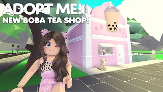 BOBA TEA SHOP Tour amp Speedbuild in Adopt me BUBBLE TEA roblox adoptme bobatea [upl. by Hux]