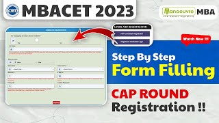 MAH MBA CET 2023  Cap Round Registration  Step By Step Form Filling  Watch Now [upl. by Anyt103]