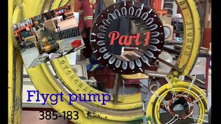 Motor Rewinding  Flygt Pump 3085 183  22 Kw  230 volts Rewinding [upl. by Furnary]