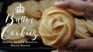 Butter Cookie Recipe  Homemade Danish Butter Biscuits  How to Make Royal Dansk Butter Cookies [upl. by Airdnal]