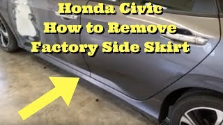 2016 2017 2018 Honda Civic  Side Skirt Rocker Molding Ground Effects Removal How to Remove [upl. by Barbara-Anne]