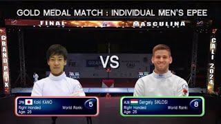 GOLD A Shiny Gold KANO Koki 🇯🇵 v Gergely SIKLOSI 🇭🇺 l Cali Epee Fencing Grand Prix 2024 [upl. by Ordnagela]