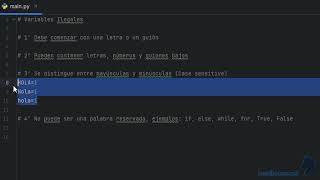 ¿Cuáles son las variables ilegales en Python [upl. by Dryden218]
