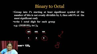 Binary to Octal amp Hexadecimal  Number System  VHNSNCollege Autonomous [upl. by Htial742]