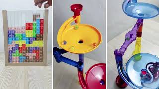 ASMR Video with jingle bells beads balls wooden toys marble run and other [upl. by Tan744]