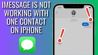 How To Fix iMessage Not Working With One Contact Only [upl. by Freed]