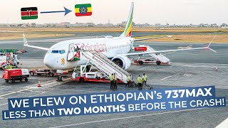 TRIPREPORT  Ethiopian Airlines ECONOMY  Boeing 737 MAX 8  Nairobi  Addis Ababa [upl. by Maritsa]