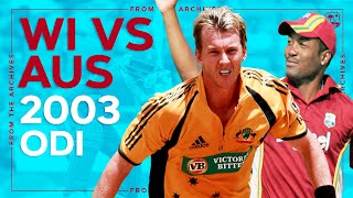 Brian Lara Hits 80 and Brett Lee Takes 3 Wickets  Classic ODI  West Indies v Australia 2003 [upl. by Ellard]