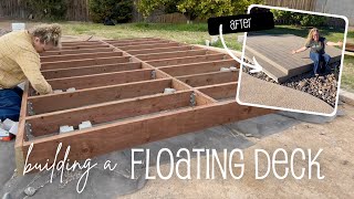 Building A Floating Deck  with Composite Decking [upl. by Rieth447]