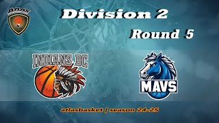 Atlasbasket  Div 2Round 5  INDIANS BC vs MAVERICKS [upl. by Rother487]