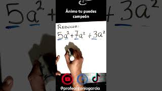 Reducción de términos semejantes maths matematica motivation [upl. by Sallad783]