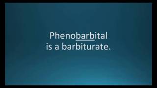 How to pronounce phenobarbital Luminal Memorizing Pharmacology Flashcard [upl. by Akenaj]