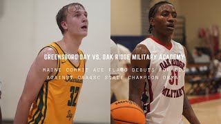 Maine commit Ace Flagg debuts for Greensboro Day vs Oak Ridge Military Academy Full highlights [upl. by Rosemari118]