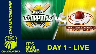 Jamaica v Leewards  Day 1  West Indies Championship  Thursday 28th February 2019 [upl. by Ertnom]