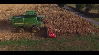 Battage maïs 2018 John deere s680i10 rangs capello100JD [upl. by Andromede]