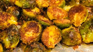 GARLIC ROASTED BRUSSELS SPROUTS  Brown Girls Kitchen [upl. by Nagey]