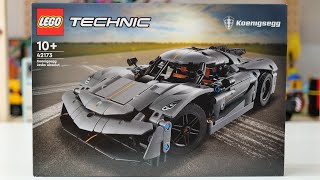 LEGO Technic 42173 Koenigsegg Jesko Absolut Grey Hypercar  LEGO Speed Build Review [upl. by Tekla]