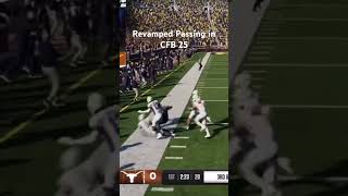 Revamped Passing in CFB 25 easports collegefootball itsinthegame easportscollegefootball [upl. by Naihr]