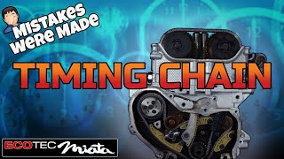 TIMING CHAIN 24 GM Ecotec Motor Replacement  DIY Ecotec Miata Swap [upl. by Wertz]