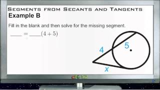 Segments from Secants and Tangents Examples Basic Geometry Concepts [upl. by Ennairod834]