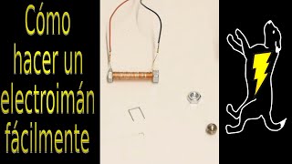 Cómo hacer un electroimán casero fácil [upl. by Enilegna]