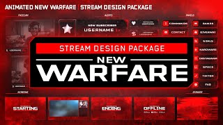 Animated Call of Duty Modern Warfare 3 inspired Twitch Overlay Package for Streamers [upl. by Swane]