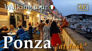 Ponza at dusk Lazio Italy【Walking Tour】4K [upl. by Russi]