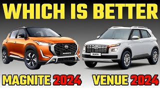 Nissan Magnite Facelift vs Hyundai Venue 2024 ComparisonMagnite Facelift vs Hyundai Venue Compare [upl. by Aicemed504]