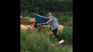 Pushing the Wheelbarrow is so EASY 😂 [upl. by Gnilyarg]