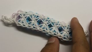 NEW Tribal Burst Bracelet Tutorial on the Rainbow Loom [upl. by Ranzini27]