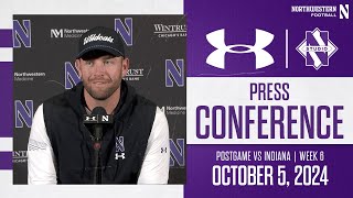 Football  Northwestern vs Indiana Postgame Press Conference [upl. by Tjaden]