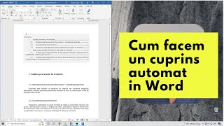 Cum facem un cuprins automat in Word  mini Tutorial Word Romana [upl. by Niki]