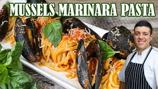 The Best Mussels Marinara Pasta Recipe  One of the Easiest Seafood Appetizers Made as a Pasta Dish [upl. by Ailemap]