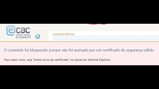 O CONTEUDO FOI BLOQUEADO PORQUE NÃO FOI ASSINADO POR UM CERTIFICADO DE SEGURANÇA VÁLIDO [upl. by Harac]