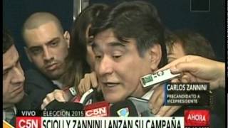 C5N  ELECCION 2015 LANZAMIENTO SCIOLI Y ZANNINI HABLA CARLOS ZANNINI [upl. by Hsiri]