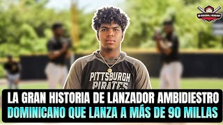 LO QUE NO SABIAS del PITCHER AMBIDIESTRO DOMINICANO que LANZA a MÁS DE 90 MILLAS [upl. by Nodnarb]