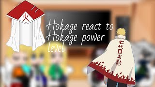 Hokage react to Hokage power level [upl. by Aihselat]