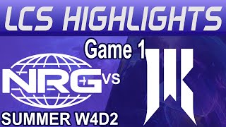 NRG vs SR Highlights Game 1 LCS Summer 2024 Highlights NRG vs Shopify Rebellion by Onivia [upl. by Yenahs39]