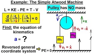 Physics 68 Lagrangian Mechanics 10 of 25 The Atwood Machine [upl. by Serle499]