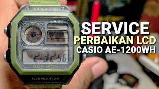 SERVICE Perbaikan LCD Gosong CASIO AE1200WH SunBurn [upl. by Daisey]