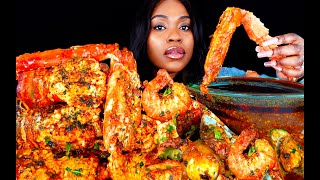 KING CRAB SEAFOOD BOIL MUKBANG  SEAFOOD  MUKBANG  DESHELLED SEAFOOD BOIL  LOBSTER  ASMR EATING [upl. by Ynafetse]