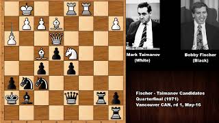 Round 1 Fischer  Taimanov Candidates  Vancouver 1971 [upl. by Petrie779]