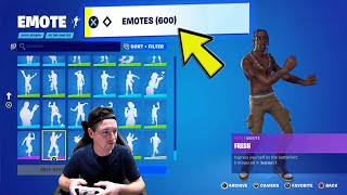 RARE Fortnite Skin TRAVIS SCOTT Showcase With ALL 600 Dances amp Emotes in My Fortnite Locker Today [upl. by Qerat]