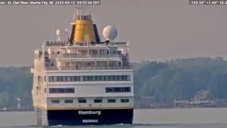 Cruise Ship Hamburg St Clair River September 13 2024 [upl. by Coletta723]