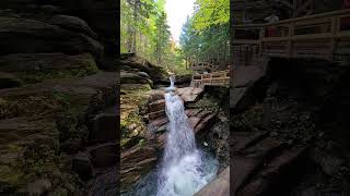 Amazing Sabbaday Falls in Waterville Valley New Hampshire USA 2021 [upl. by Yawnoc]