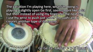 Tabla  Lesson 5  Fast Kherwa Theka  Kav91com  HD [upl. by Tenneb]