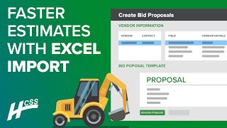 Excel Import to Construction Bid amp Estimate  HCSS HeavyBid [upl. by Carlile]